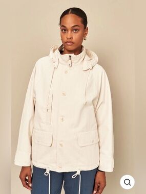 New Wyeth Pacific Canvas Jacket Cream Sz S